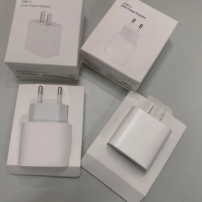 Free shipping Original 20W USB C Charger For iPhone 12 Fast charger Pro Max Mini USB-C C2L Cable Power Adapter Type C QC4.0