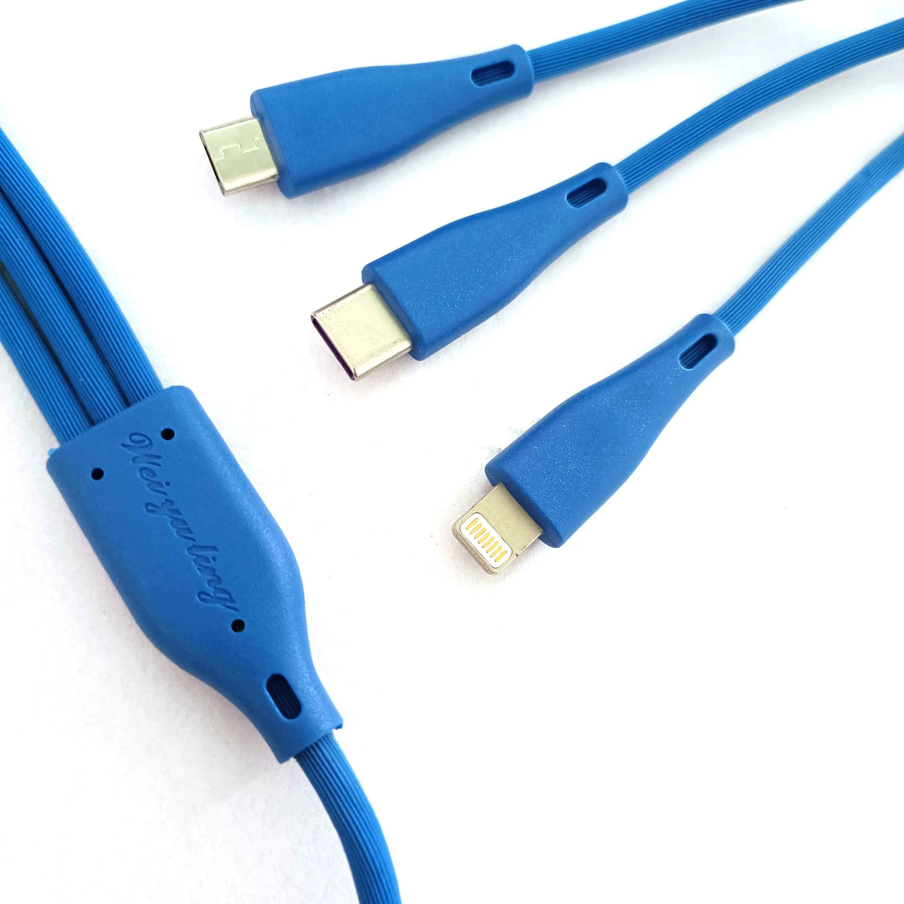 Заводская цена 3 в 1 USB-кабель для зарядки и передачи данных микро-USB Type-c зарядное устройство быстрой мобильных