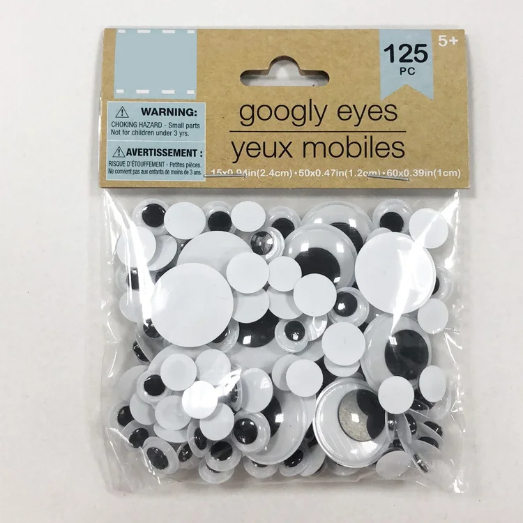 China Supplier Supply High Quality Plastic Self Adhesive Wiggle Eyes Animal Eyes Googly Plastic Eyes For Crafts