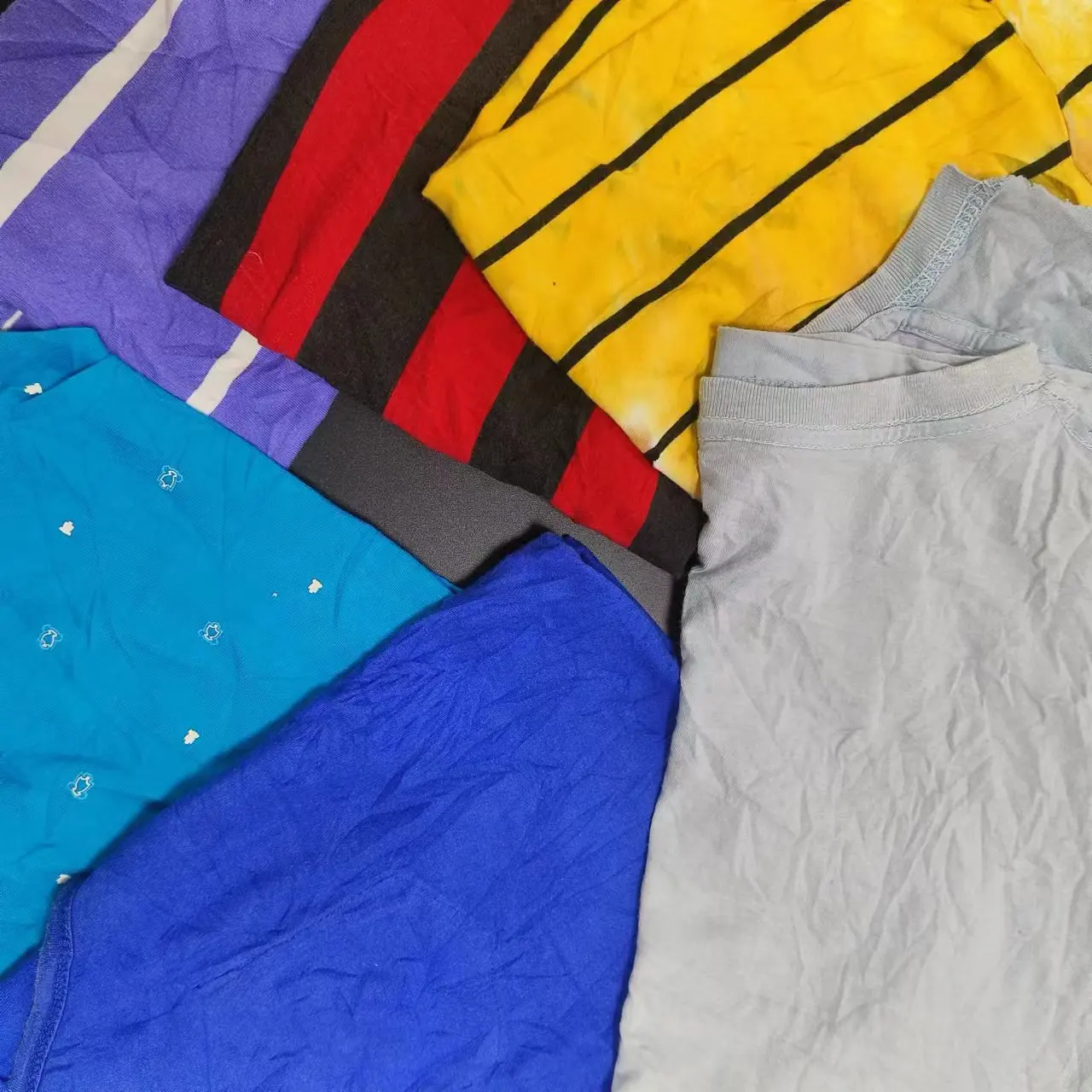 10kg to 100kg package multi purpose cotton used  rags fabric cut pieces dark color t shirt rags trapos industriales