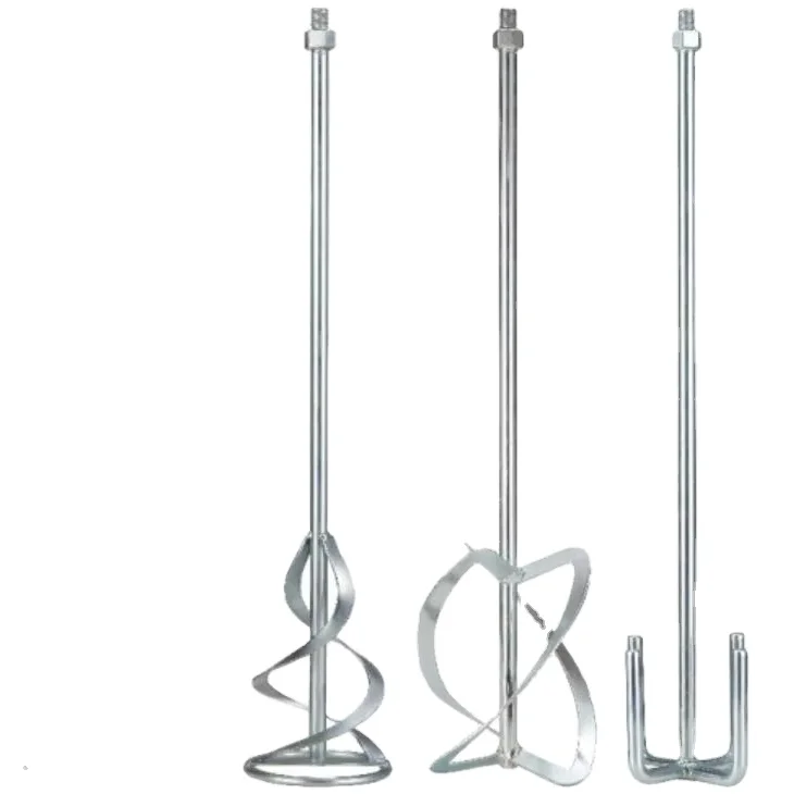 2024 Different Types and Colors  Paint Stirring Rod Flow Stirrer Paddle Paint Mixer Drill Attachment Helix Mixer