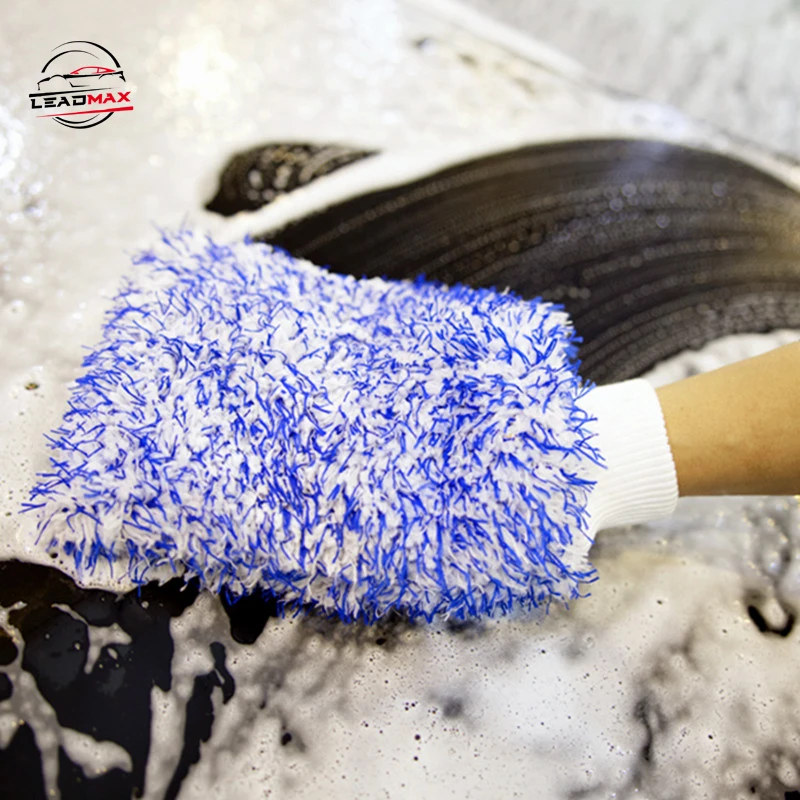 Latest Ultrafine Fiber Car Wash Gloves Customized Microfiber Automotive Automatic Cleaning Gloves for Detail Polishing