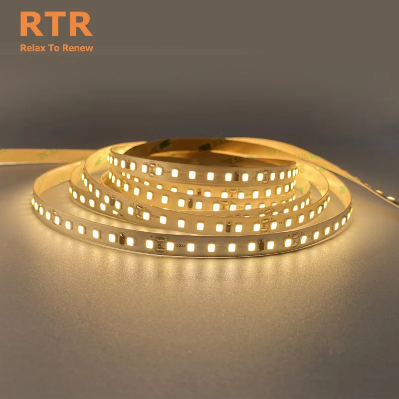 Светодиодные полосы RTRLED высокой яркости 2835 24 В 140 светодиодов/м RA90 125LM/W 8 мм 10 м постоянный ток светодиодные для внутреннего освещения