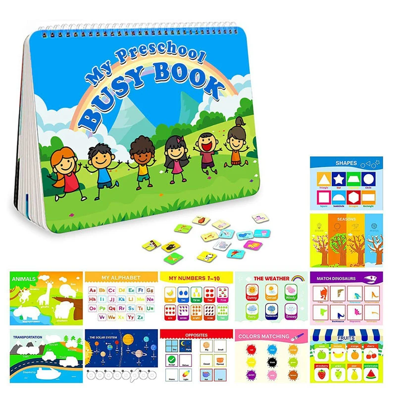 Montessori Education Version Busy Book for Kids Preschool Activity Educational Learning Books