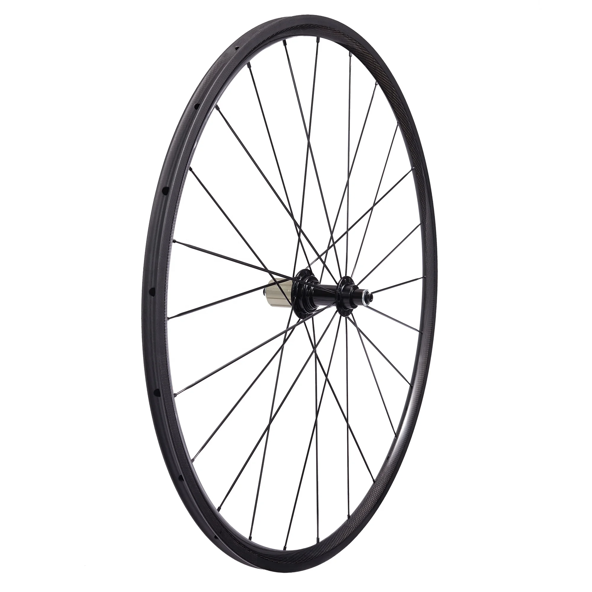 700C Road bike ultra light carbon wheels tubular 24mm depth 20.5mm width carbon wheelsets with Powerway R13 hub and Pillar spoke