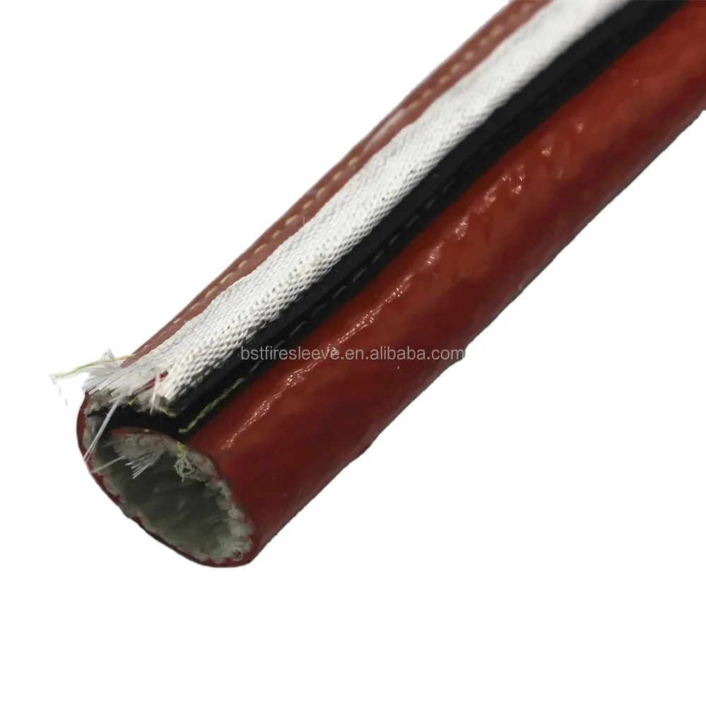 High quality red hydraulic rubber hose protection protective wrap bom hose guard fire resistant sleeve