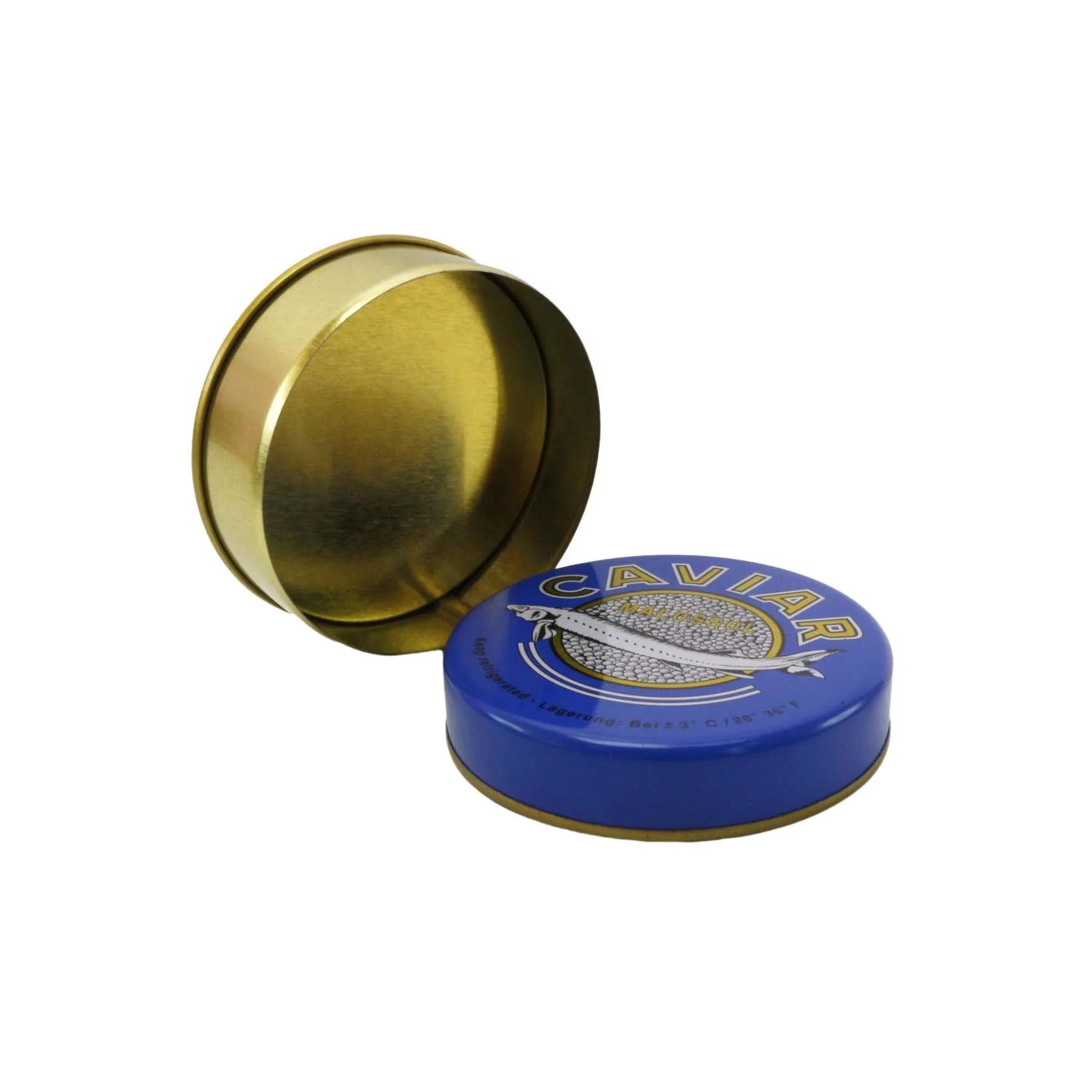 empty caviar tins can packaging top screw caviar tins box for caviar MC-071C