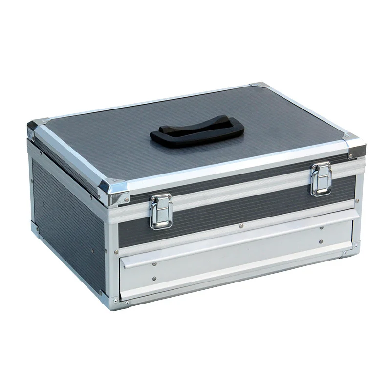 Custom Shockproof Tool Storage Drawer Box Waterproof Powder Coated Aluminum Alloy and Steel Case for Instruments and Equipment
