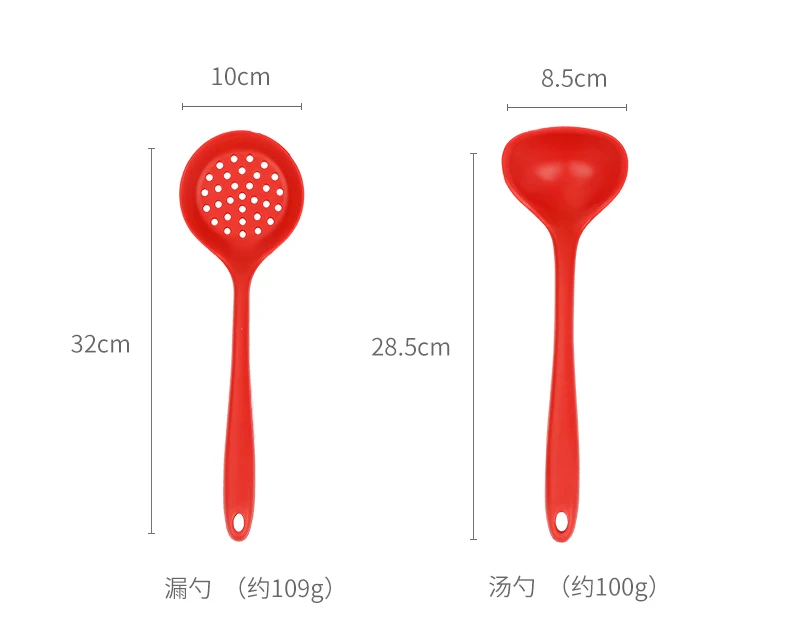 Non-stick high temperature resistant Silicone spatula   spoon kitchen set soup for cooking