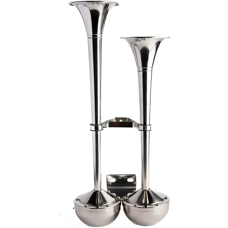 Marine Boat Marine Stainless Steel Twin Electric Horn Speaker Alarm With High/Low Tone Alarm