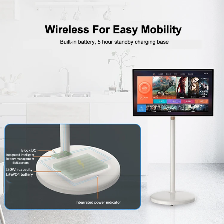 1080 P HD Smart Interactive Touch Lcd Display Mobile Wireless Touch Monitor with Battery