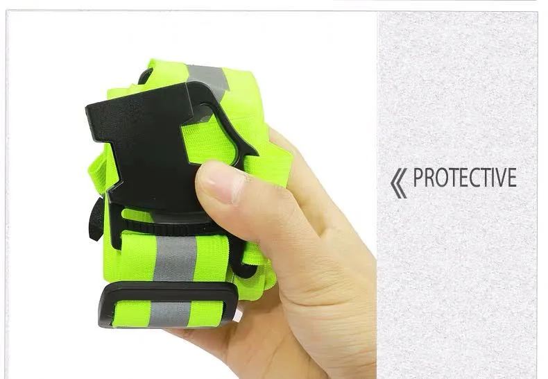 High Elastic Adjustable size safety cloth hi vis traffic jacket running reflective belt vests