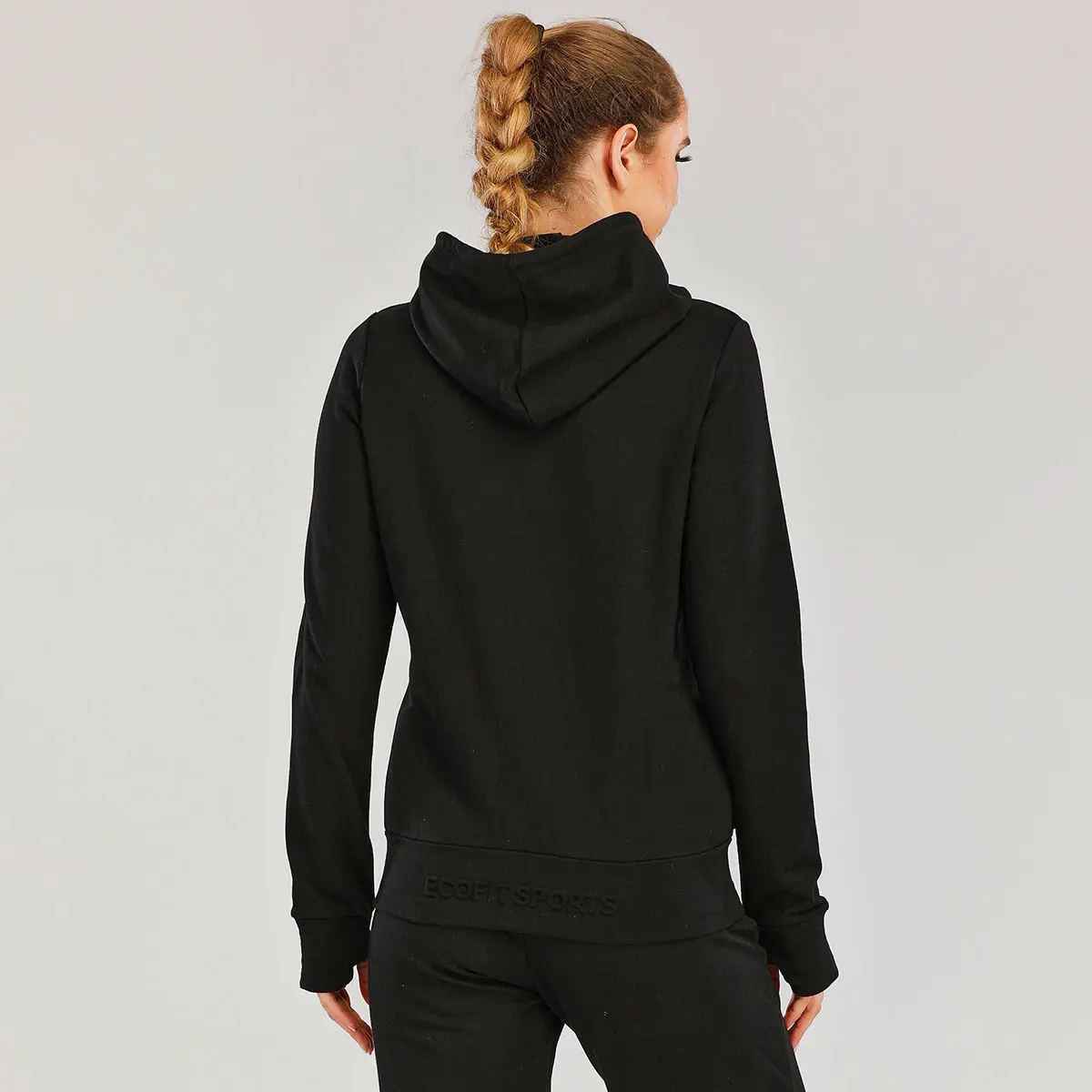 Luckpanther Full Zip up Plain Hoodie Unisex Sports Lounge Wear Jogger Jacket with Drawstring Hood And Thumb Buckle Windbreaker