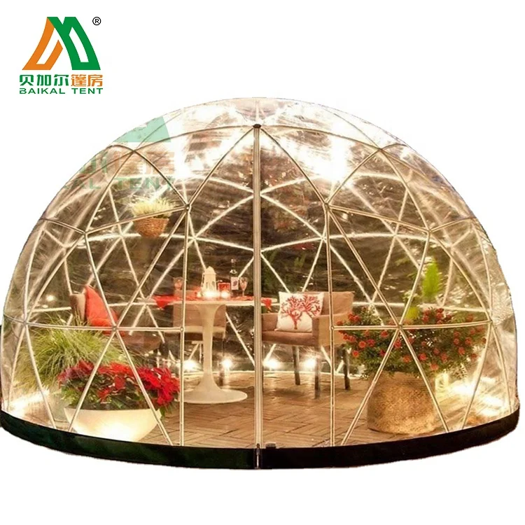  Роскошная Прозрачная Пластиковая купольная садовая палатка igloo 3 6