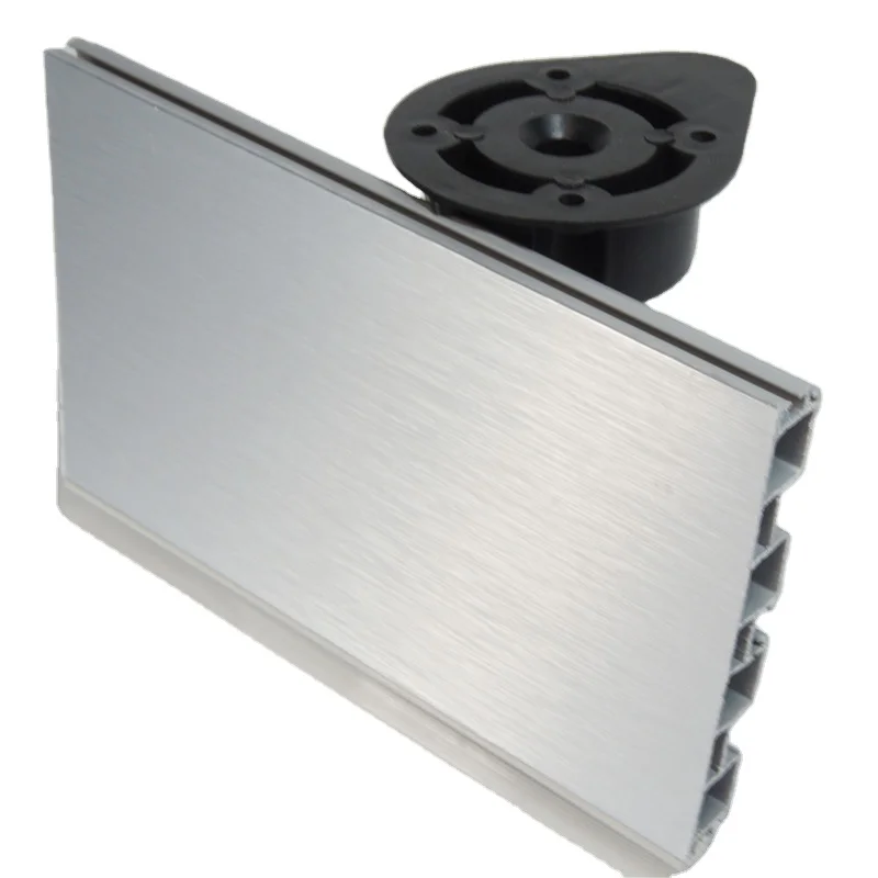 Waterproof Aluminum Brushed Toe Kick Baseboard Kitchen Cabinet Plastic Plinth PVC Skirting Board