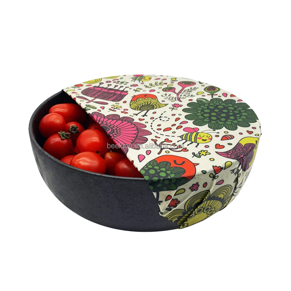 Factory price 100% Organic Cotton reusable bees wax wraps