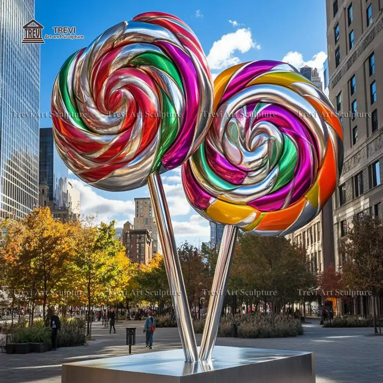 Halloween Street Costume Extra Large Stainless Steel Candy Sculptures