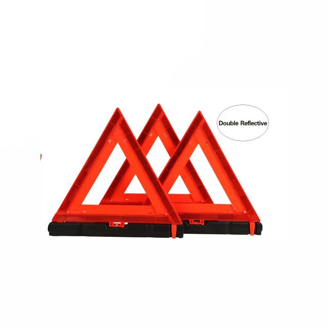 3pcs per pack DOT Certificate Reflective folding advance warning triangle