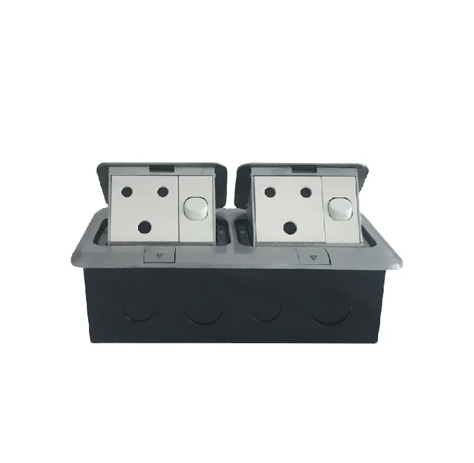 SA and india style pop up electrical outlet floor socket HGD-3F /factory promotion electric aluminum alloy cover floor box