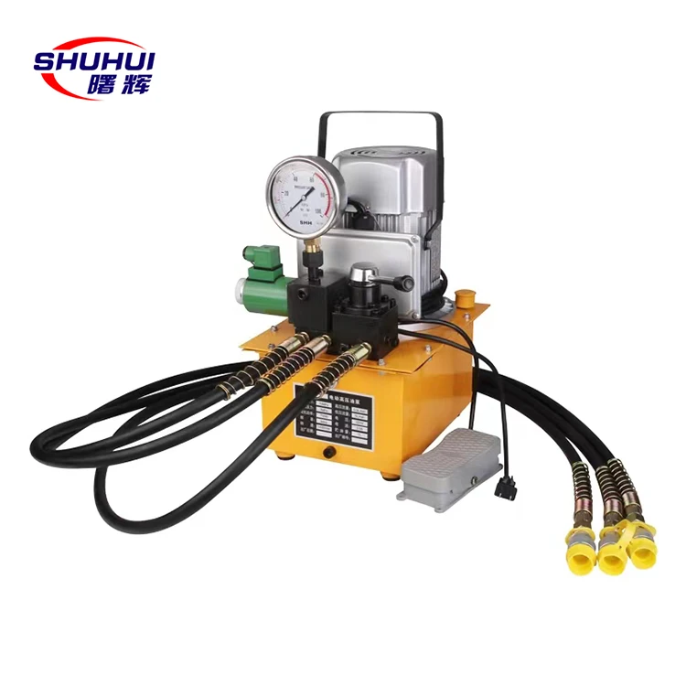 Single/Double Acting Hydraulic Cylinder Electric Oil Pump With Solenoid Valve Remote Control
