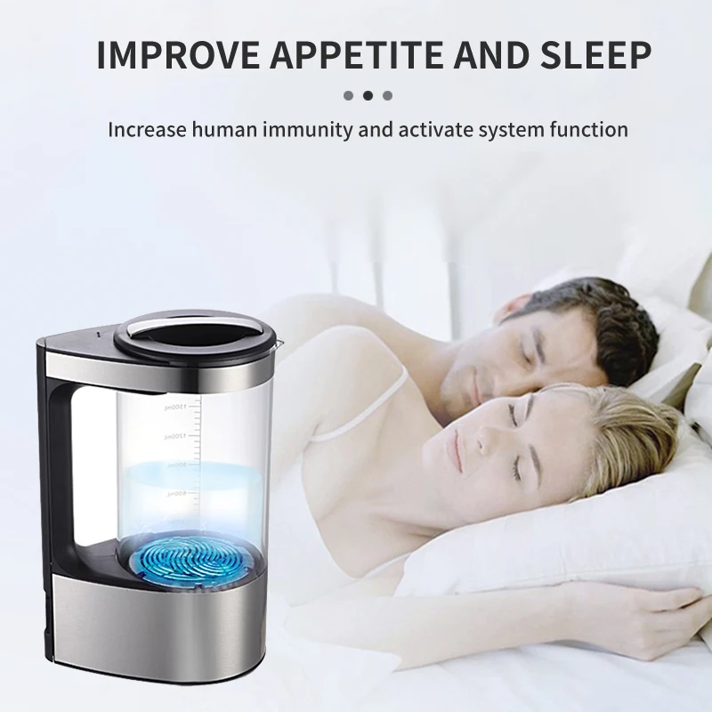 High Quality Electric Hydrogen Rich Kettle Water Ionizer Machine 2L SPE Rich Hydrogen Water Maker Generator Kettle