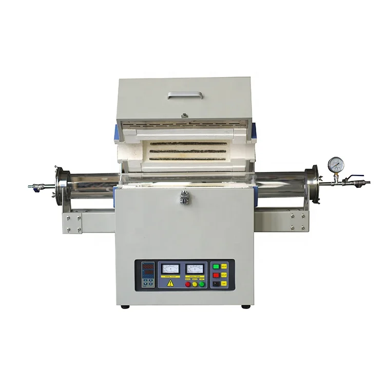  1600 C mini vacuum tube furnace horizontal small quartz compact for carbonization