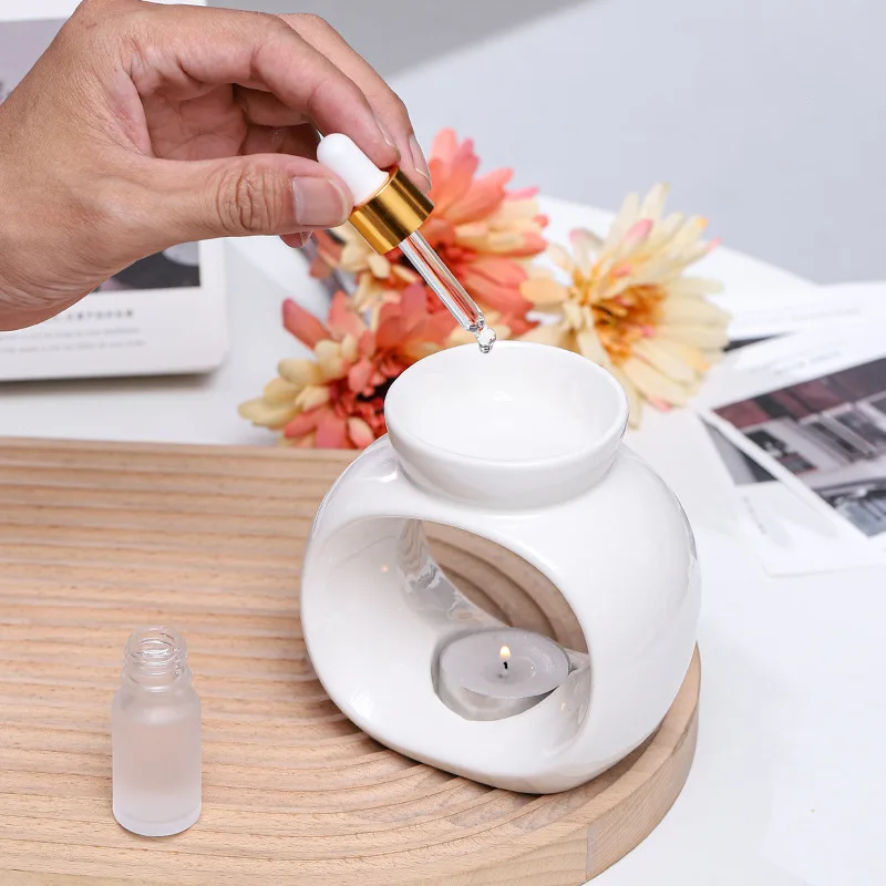 Cross-Border Household Fresh Air Aromatherapy Ceramic Wax Melting Stove Anti-Dry Burning Essential Oil Incense Incense Holders