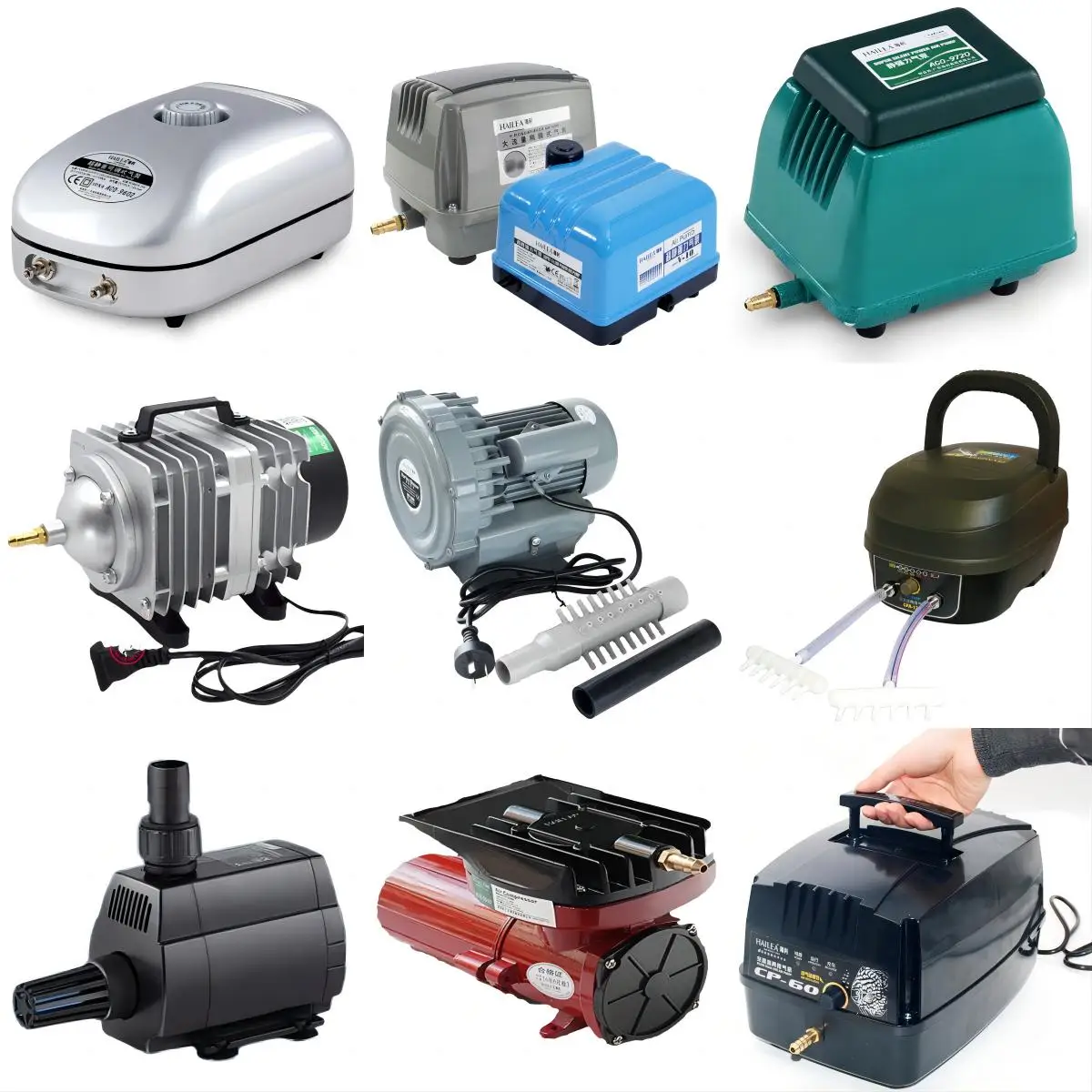 Hailea HAP60/80/100/120/150/200 Aquarium Tank Fish Pond Superpower Oxygen Pump