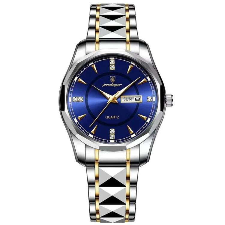 New Fashion Stainless Steel Luxury Waterproof Men Quartz Wristwatches Relogio Masculino montres reloj poedagar watch