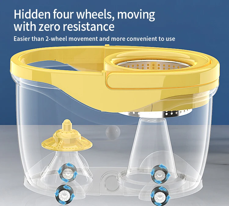 
Free Sample Manufacturer Electrostatic Magic Mop Household Spin Floor Stainless Mop Cleaner Set 