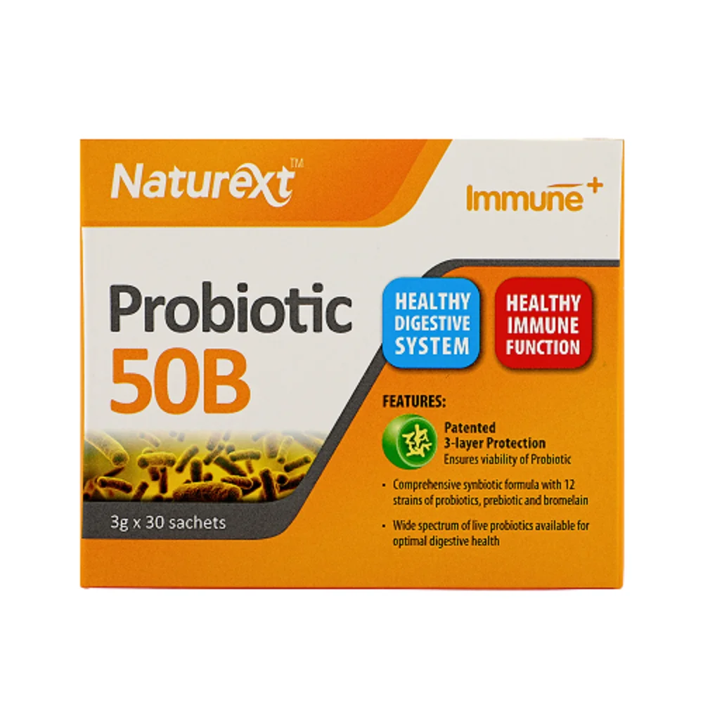 
Naturext Probiotic 50B Powder With High Potency 50 Billion CFU 12 Strains Probiotic Serve As Dietary Fiber 