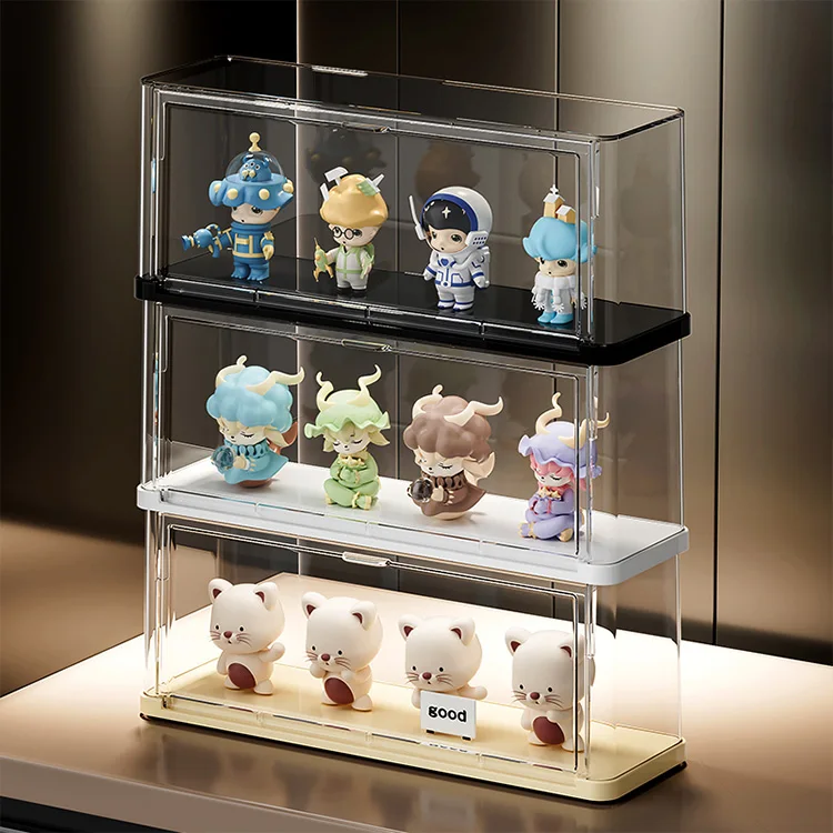 Dust-proof toy anime resin doll tiny action figure blind box display case transparent figurine storage box