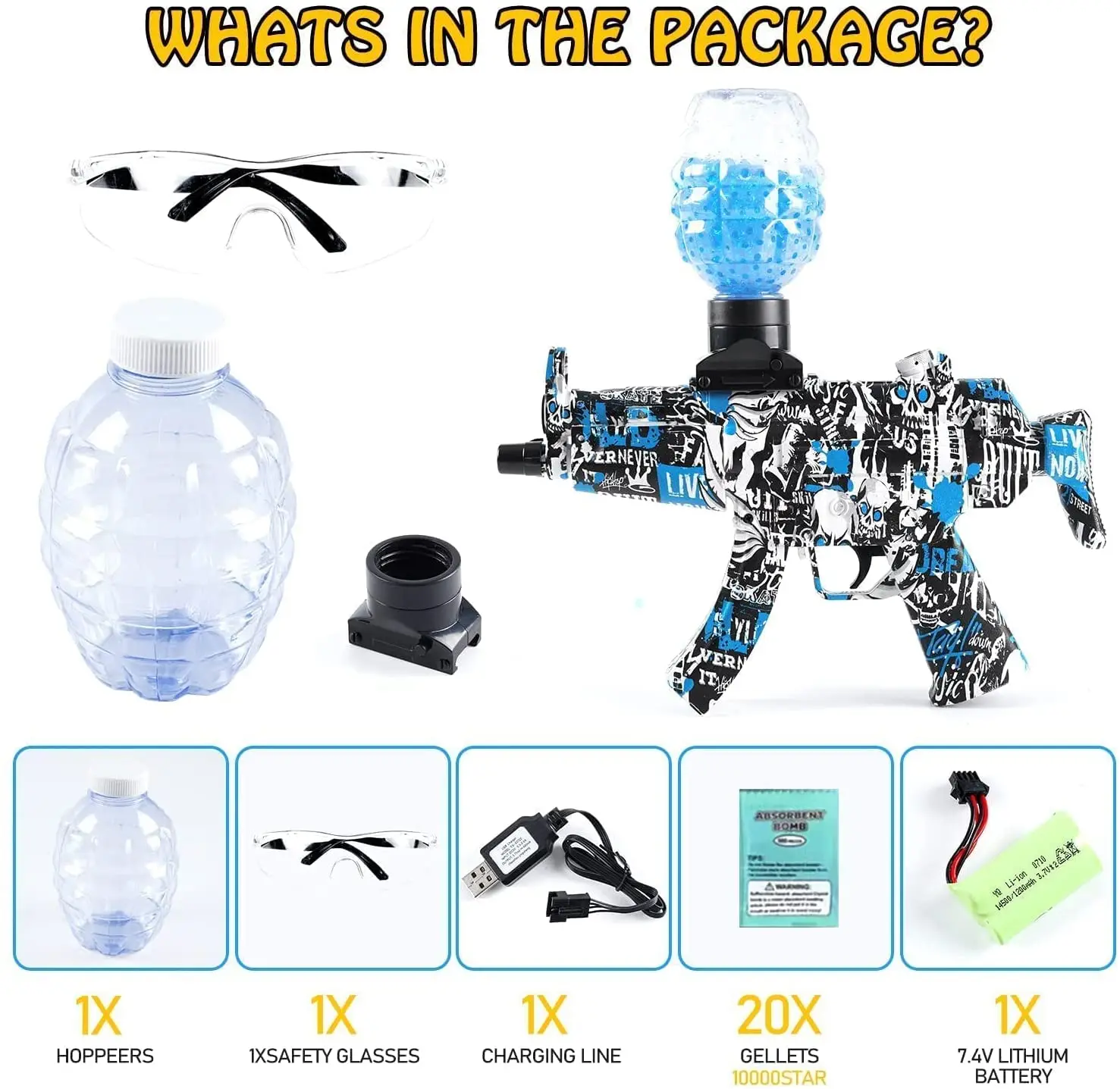 Outdoor Toy Gun P90 Gel Blaster,Water Gel Blaster