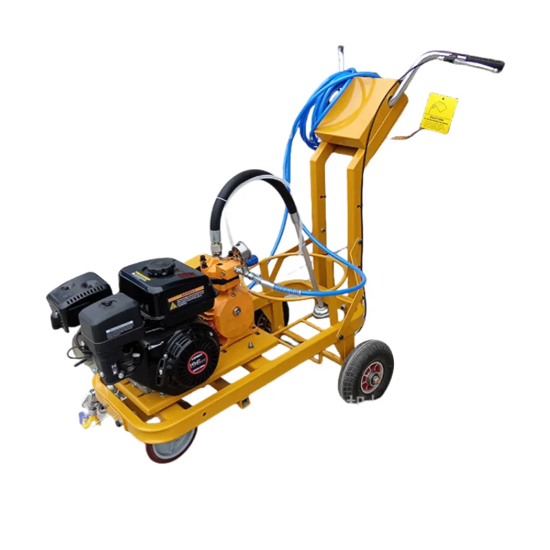 Road marking machine road parking lot parking space marking car small rechargeable cold spray road line marking machine