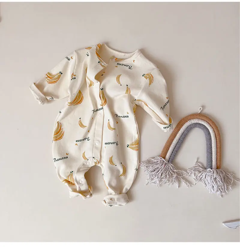 Floral babi girl romper fall long sleeve onesies baby clothes animal cartoon cotton baby bodysuits