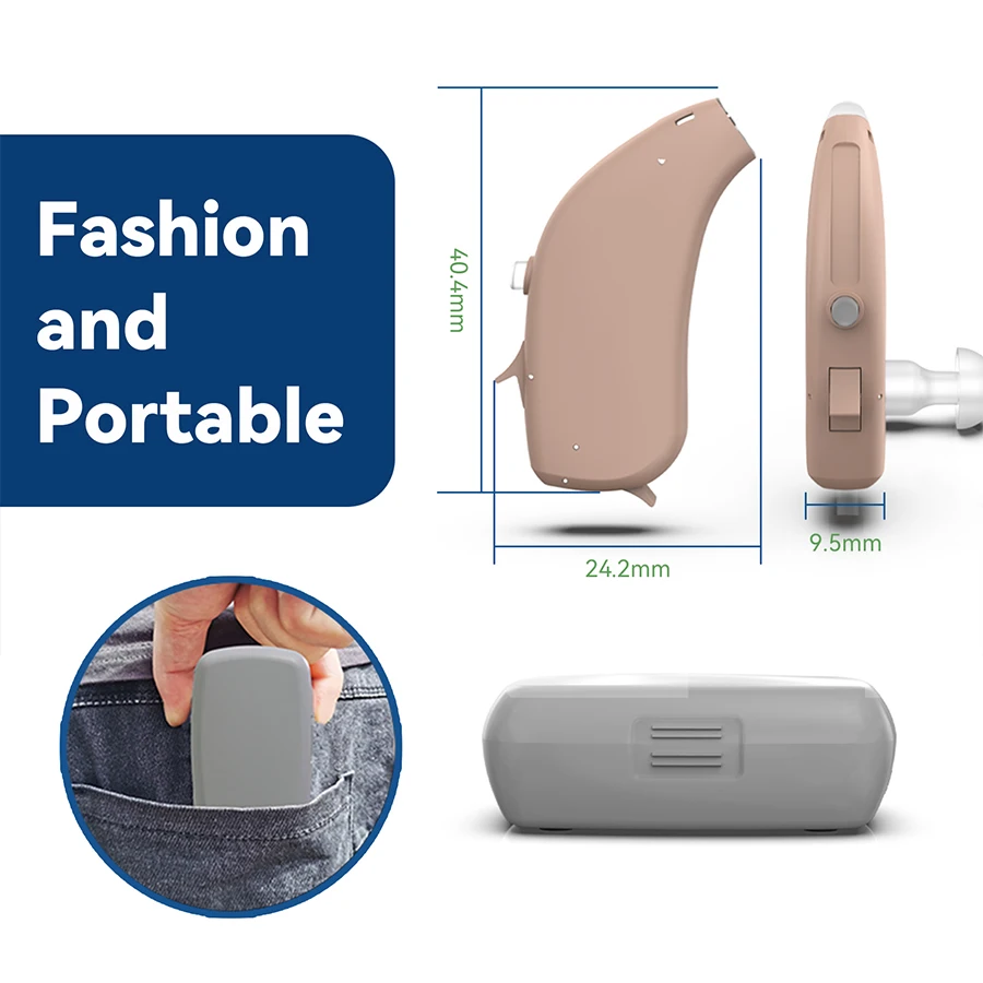 OTC BTE Cheap Hearing Aids Portable Hearing Loss Wholesale Hearing Aid for Deafness Sound Amplifier Price list