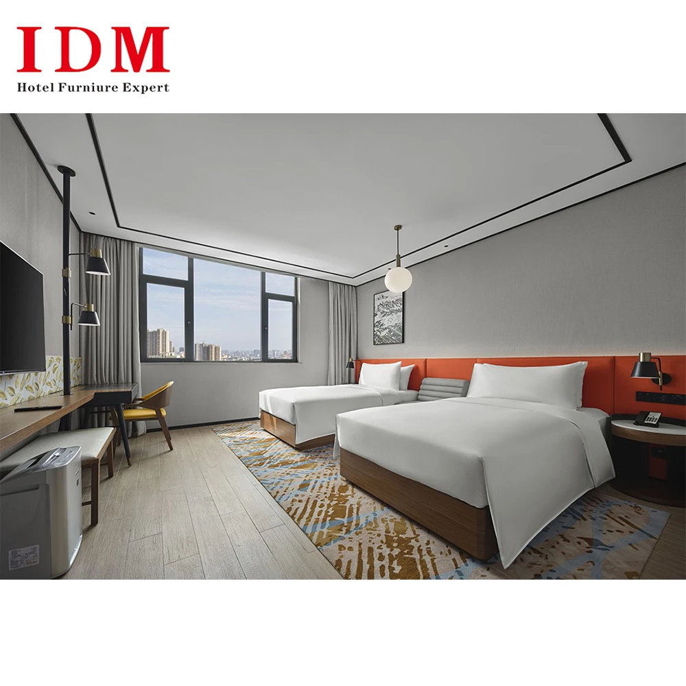 Resident Hotel Furniture 5 Star Bedroom Sets High Quality Wooden King Size Hotel Luxury Queen Bedroom Set