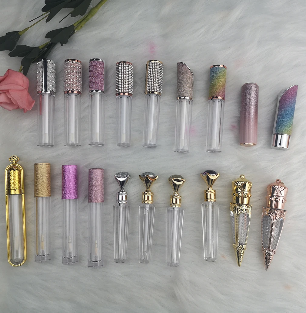 
6ML 8ML 10ML Empty Lipgloss Container Plastic Cuboid Lipgloss Tube Cosmetic Packaging Liquid Lipstick Tube 