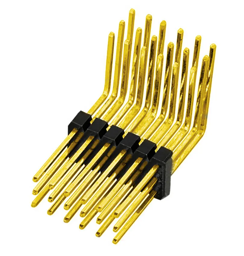 
2.0mm Pin Header triple Row Right Angle Type Board to Board Connector ,gold plated 
