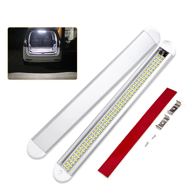 2023 trending 12V 1 Row 120LED Slim RV LED interior Dome Light bar with Switch Ceiling Lamp for Caravan truck Van
