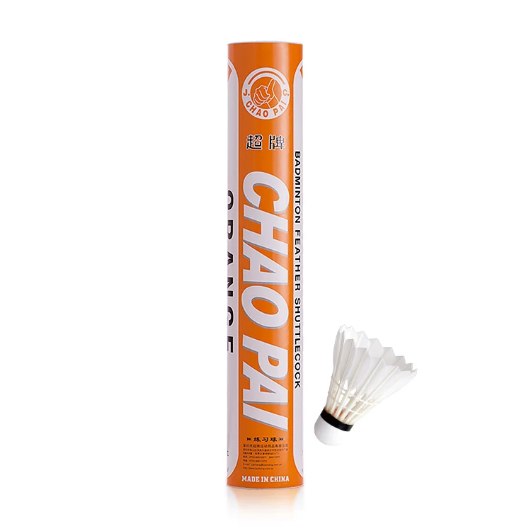 Chaopai оранжевый дешевый как нейлоновые Воланы Перо самый прочный полет ABC chaopai воланы для бадминтона гусь