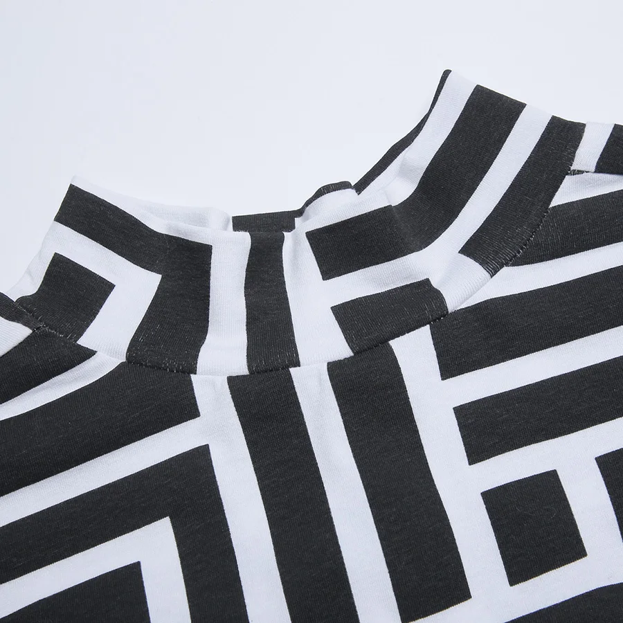 custom logo OEM knitter pullover long sleeve Turtleneck striped fit slim underwear casual shirts for women