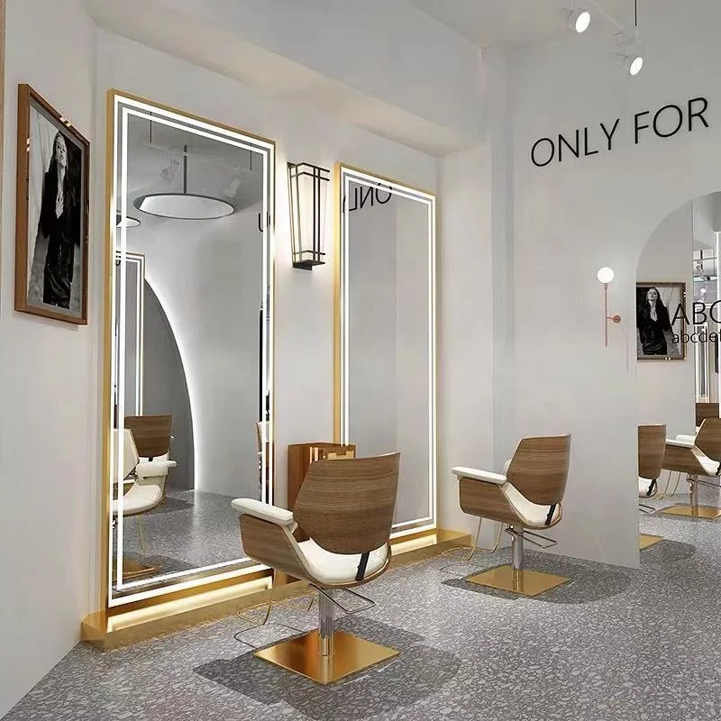 Hair salon products double sided mirror salon styling station