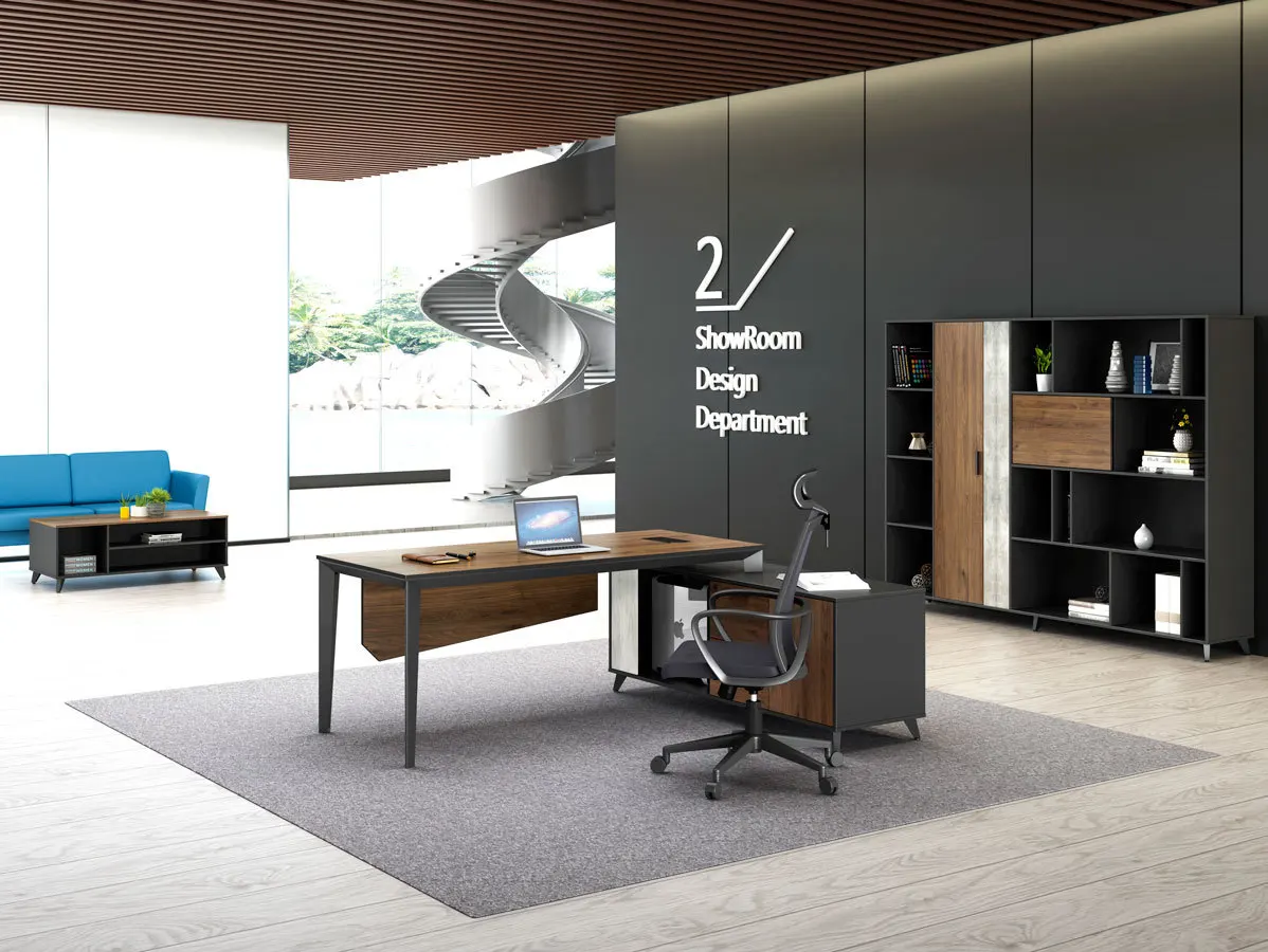 Design Luxury Durable Modern Executive Manager Reception Office Furniture L Shaped Office Computer Desk Table