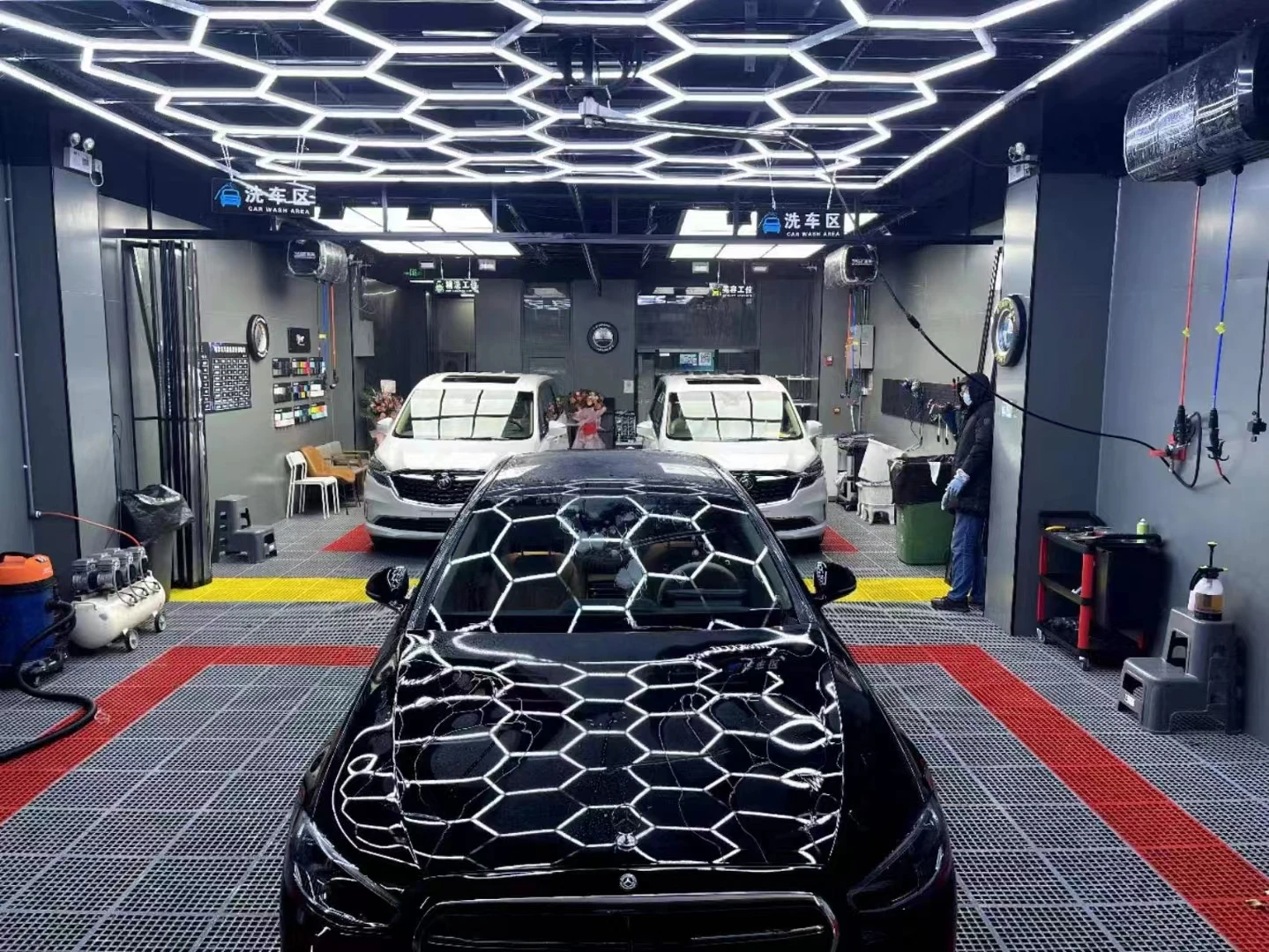 2024 new honeycomb hexagonal wall lamp dimmer led touch light quantum lights connector