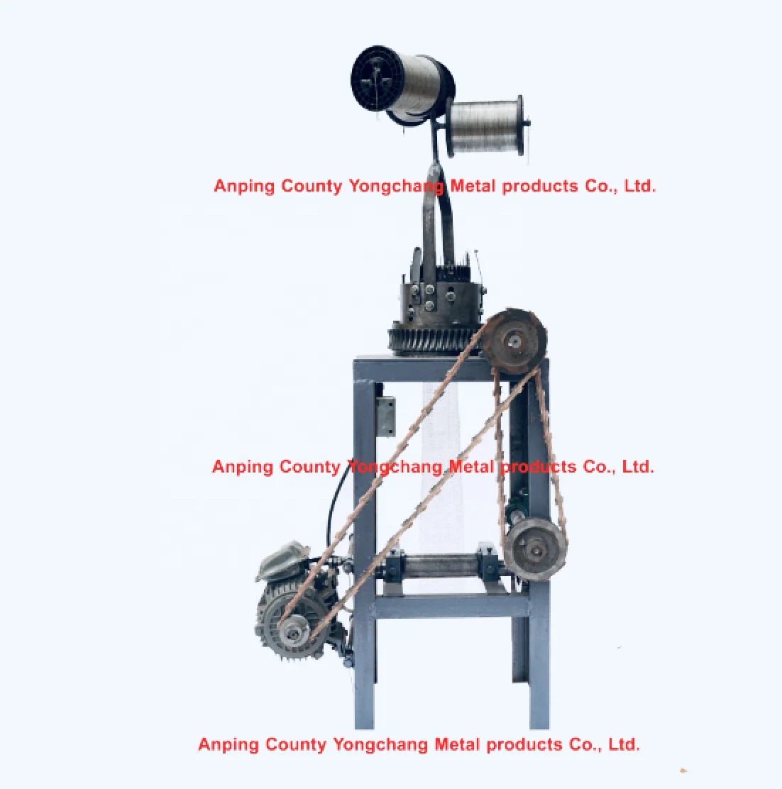 Steel wire mesh strands threads braided mesh knitting machine