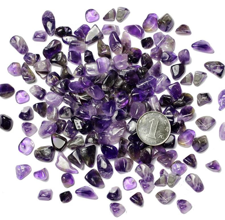 100G Bag Natural Rose Quartz Amethyst Rock Crystals Healing Stones Gravel Tumbled Stone