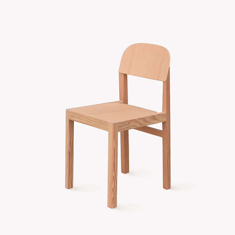 Solid wood multi-layer board dining chair designer style fashion simple classic chair household dining chair