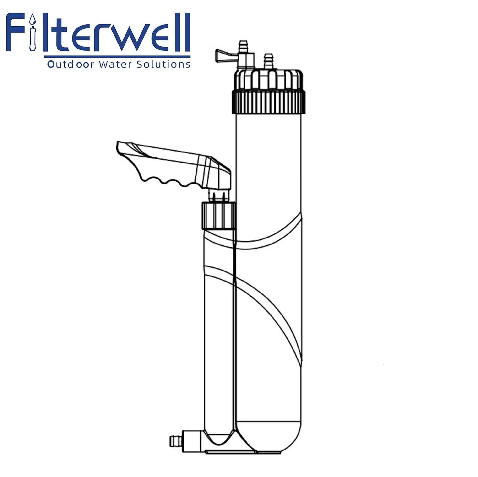 Портативный уличный фильтр для воды Filterwell 0 0001 микрон очиститель оборудование пешего туризма снаряжение выживания
