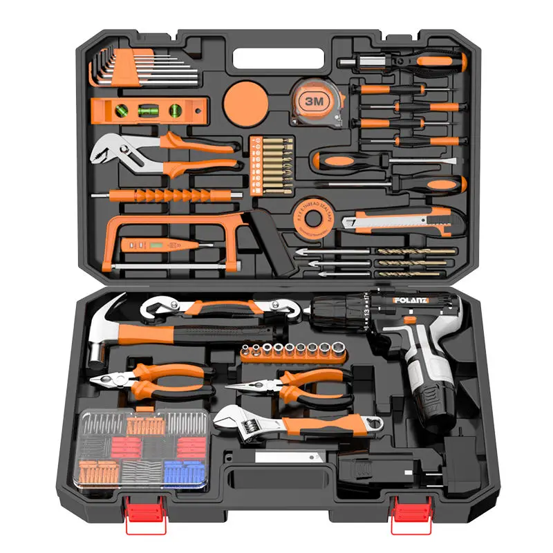 800W 10mm Portable Electric Impact Drill Kits 12-Volt 2000MAH Power Li-Ion Battery Pack Variable Speed OEM Power Drills